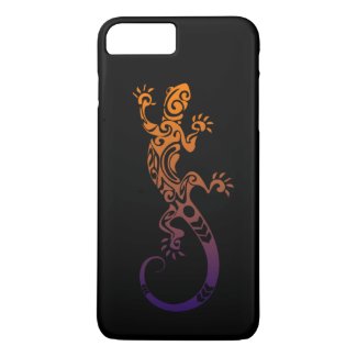 An Orange and Purple Lizard Mobile Phone Case