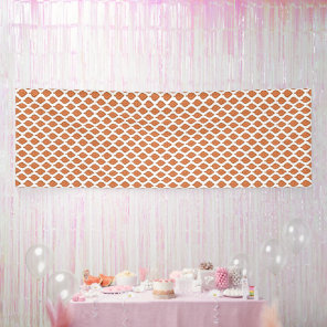 an orange and white geometric pattern banner