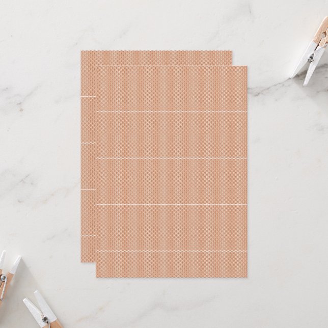 an orange and white geometric pattern invitation (Front/Back In Situ)