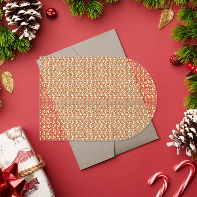  an orange and white pattern on a white background acrylic invitations (Insitu (Holiday))