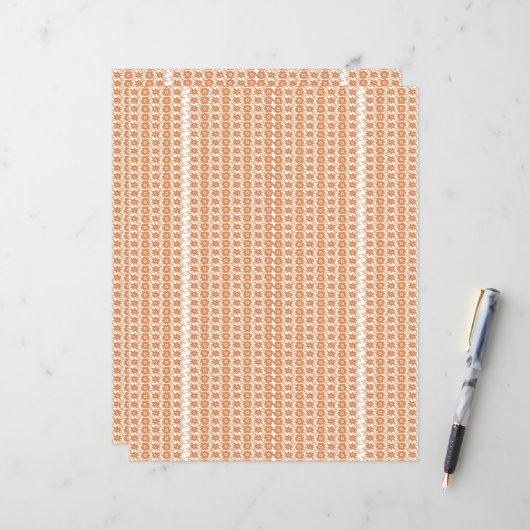  an orange and white striped background with small (Front/Back In Situ)