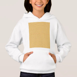an orange and yellow background with circles hoodie