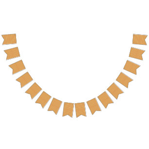 an orange and yellow background with small dots bunting flags