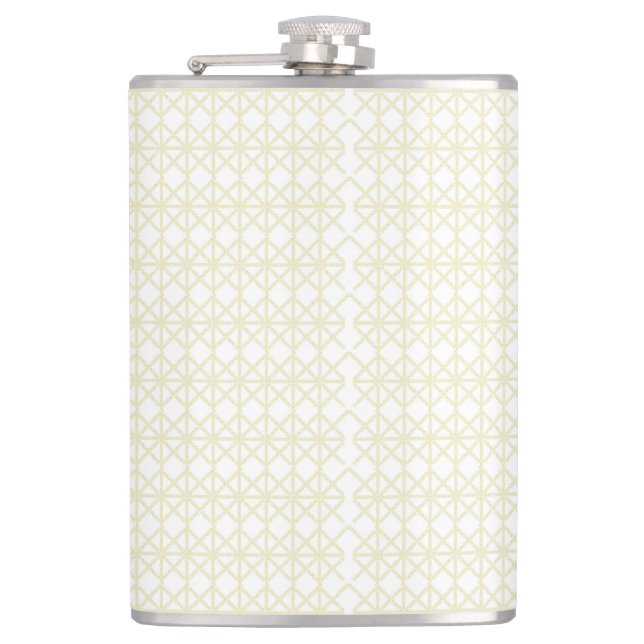 an orange and yellow background with small dots flask (Front)