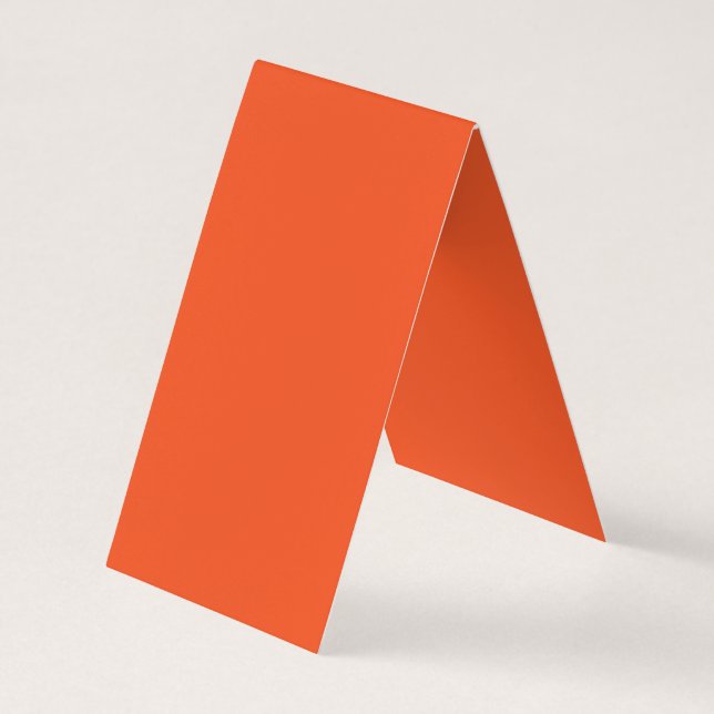 an orange background with a black border business card (Back)