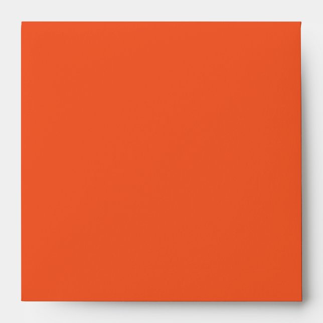 an orange background with a black border envelope (Front)