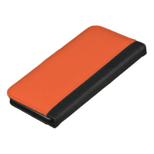 an orange background with a black border iPhone 8/7 plus wallet case