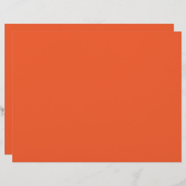an orange background with a black border letterhead (Front/Back)