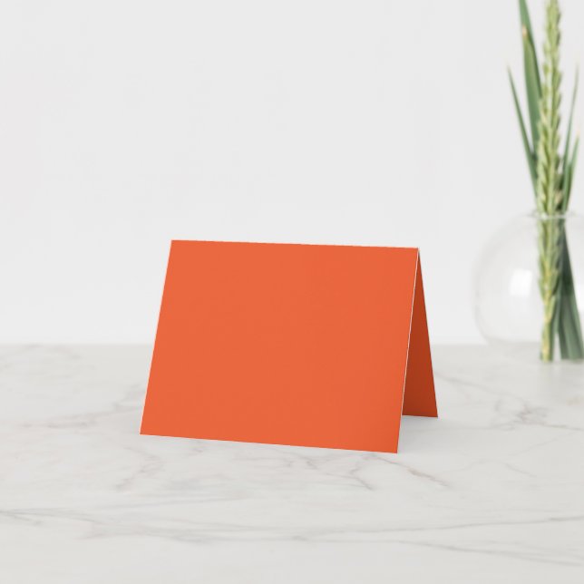 an orange background with a black border thank you card (Front)