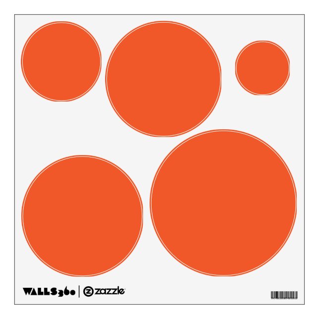 an orange background with a black border wall decal (Front)