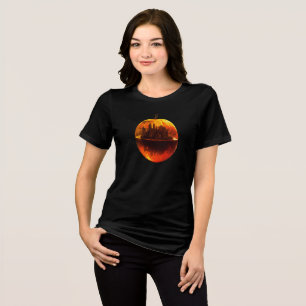 An Orange City In a Pumpkin Shaped Orb Soft Black Tri-Blend Shirt