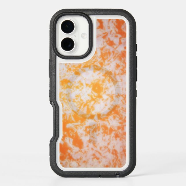 An orange grunge textured | otterbox iPhone case (Back)