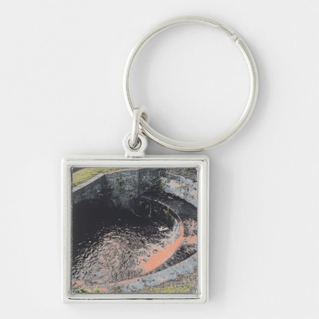An Orange Pool in Welshpool Keychain (Front)