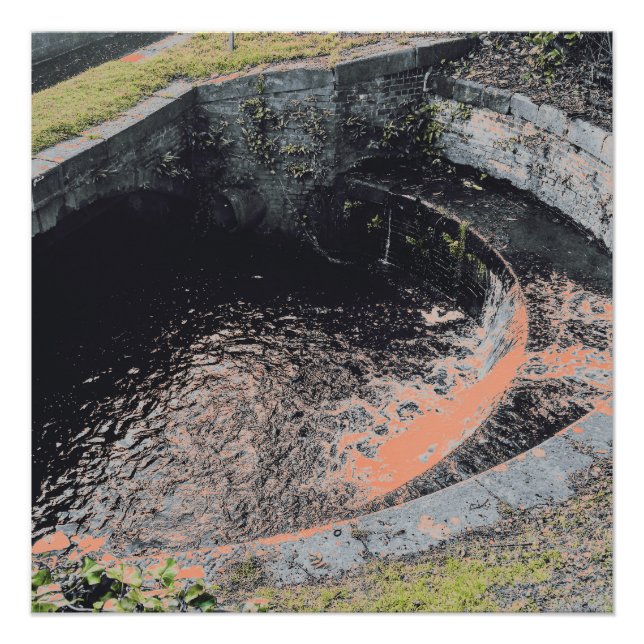 An Orange Pool in Welshpool Poster (Front)