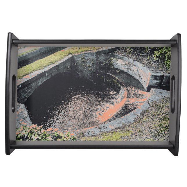 An Orange Pool in Welshpool Serving Tray (Front)