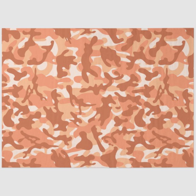 An Orange Sherbet Camouflage Tissue Paper (Front)