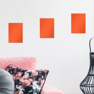 An orange square with a white border, creating a v wall art sets
