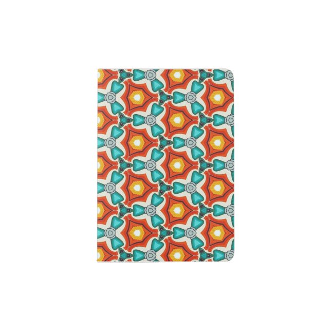 An Orange & Teal Passport Cover (Front)