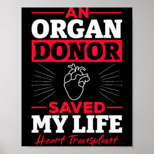 An Organ Donor Saved My Life Heart Transplant Awar Poster