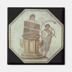 An organist and a horn player entertain magnet