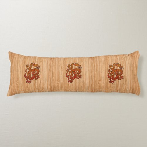 An oriental Dragon in Bamboo Body Pillow