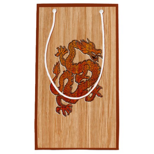 An oriental Dragon in Bamboo Small Gift Bag