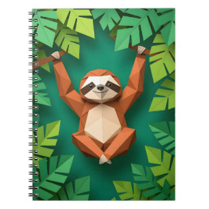 An Origami Cute Sloth Back To School Notebook