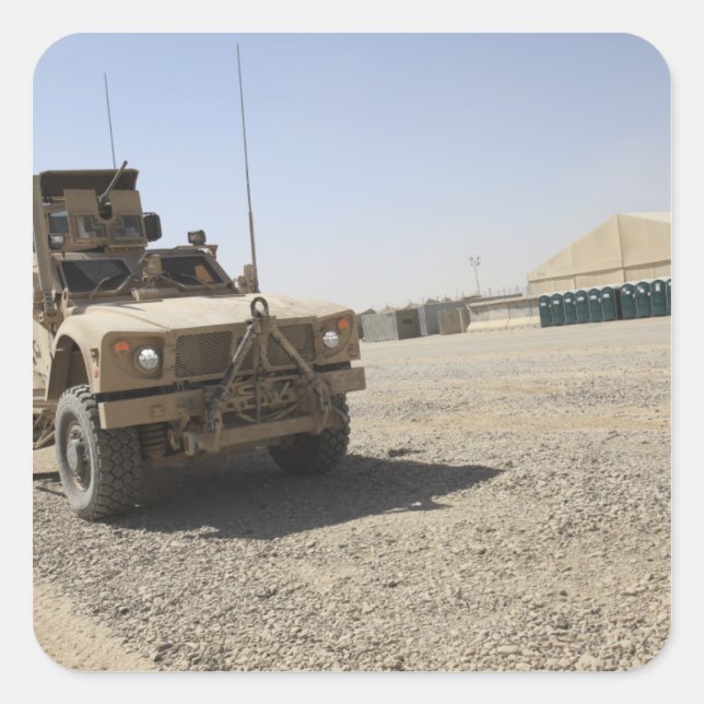 An Oshkosh M-ATV 2 Square Sticker (Front)