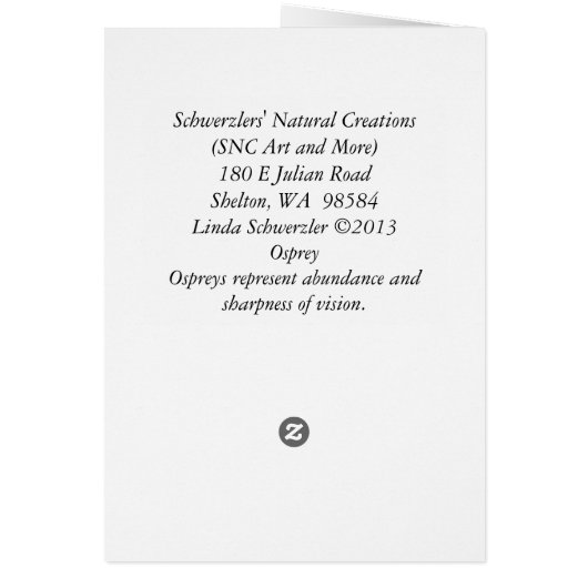 An Osprey Soars! (Back)