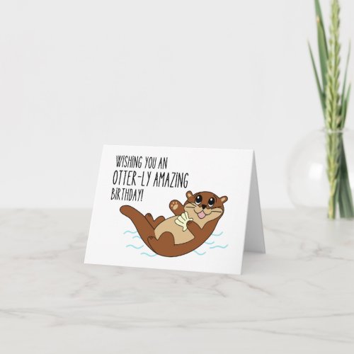 An Otter Birthday Cute Greeting Card