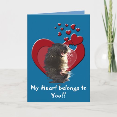 An Otter Valentine Card