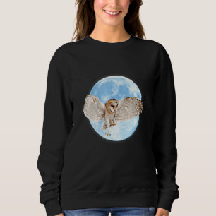 An Owl Flying High Into The Night Sky Past The Ful Sweatshirt