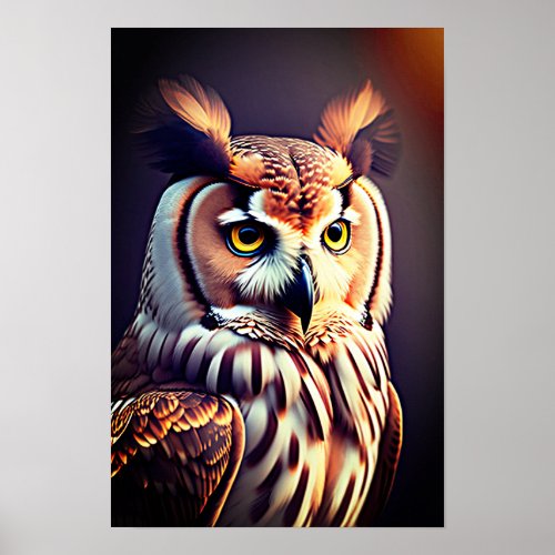 An Owl Portrait Poster