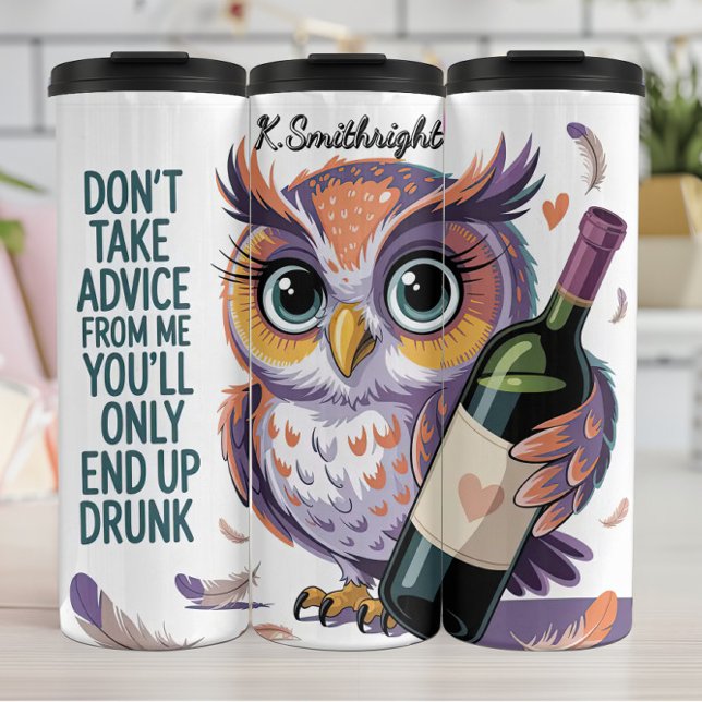 An Owl with a Bottle of Wine (Creator Uploaded)