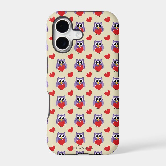 An Owly Love Pattern Iphone Case (Back)