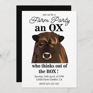 An Ox Who Thinks Out Of The Box Farm Party
