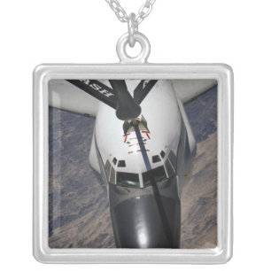 An RC-135 Rivet Joint Reconnaissance aircraft Silver Plated Necklace