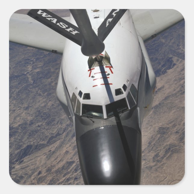 An RC-135 Rivet Joint Reconnaissance aircraft Square Sticker (Front)