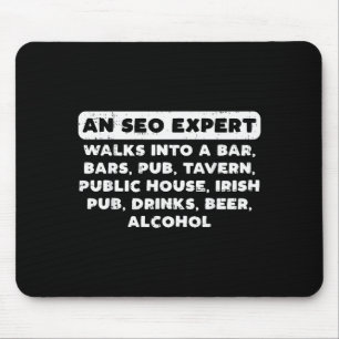 An Seo Expert Walks Funny Digital Online Marketing Mouse Pad