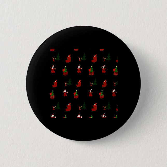 An Ugly Christmas Pattern Button (Front)