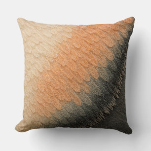 An ultra-close macro of moth's wing throw pillow