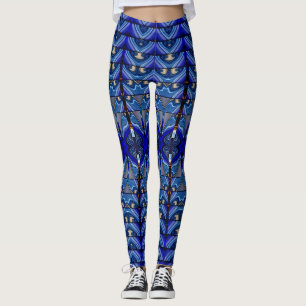 An unique blue color classic "Ratti_Creative_Arts" Leggings