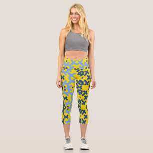 An unique colorful all over fabric print pattern c capri leggings