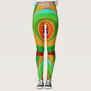 An unique cute multicolor "Ratti_Creative_Arts" Le Leggings