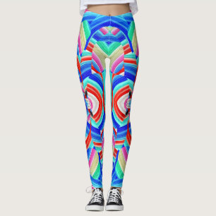 An unique cute multicolor "Ratti_Creative_Arts" Le Leggings