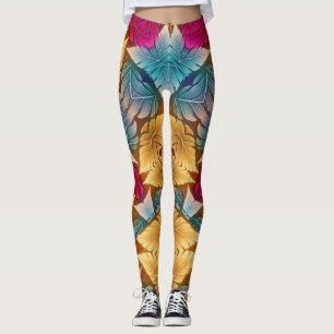 An unique cute multicolor "Ratti_Creative_Arts" Le Leggings