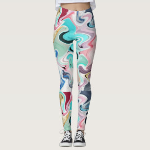 An unique cute multicolor "Ratti_Creative_Arts" Le Leggings