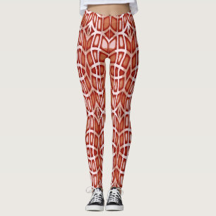 An unique red color "Ratti_Creative_Arts" Leggings