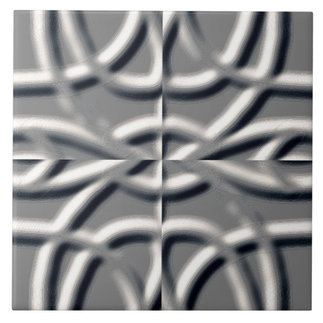 An unique silver gray embossing art classic design ceramic tile (Front)