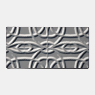 An unique silver gray embossing art pattern design desk mat